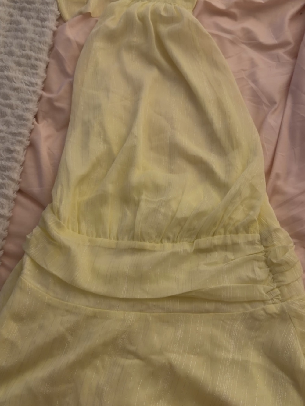 Luvalot Pale Yellow Halter Dress
